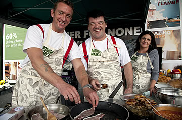London firefighters with Hayely at Borough Market