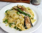 Our #CheekyItalian week continues with tagliatelle with asparagus, roasted courgettes, fresh herbs & pecorino