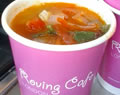 Tomato & chickpea soup with chillies & fresh herbs